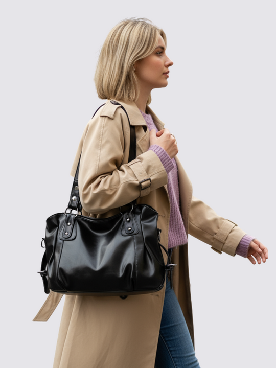 Borsa in pelle Angelina - Nero