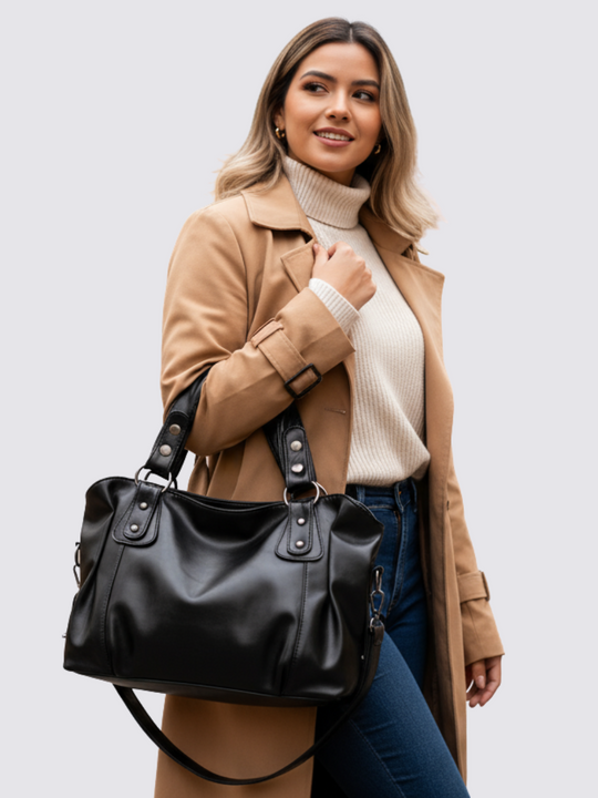 Borsa in pelle Angelina - Nero