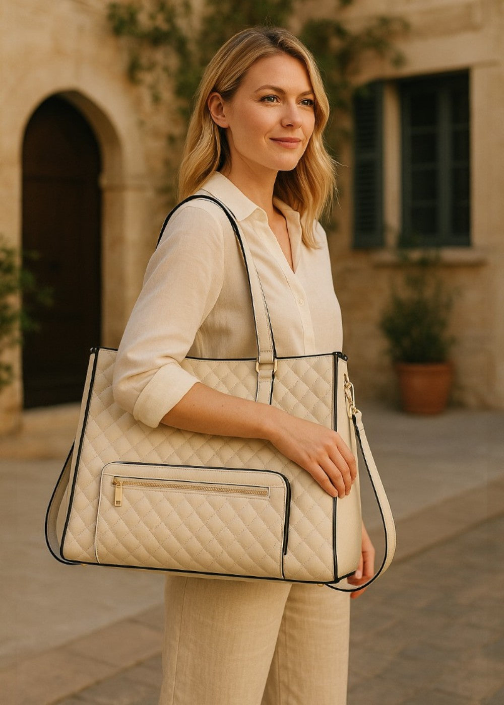 Borsa trapuntata 3-in-1