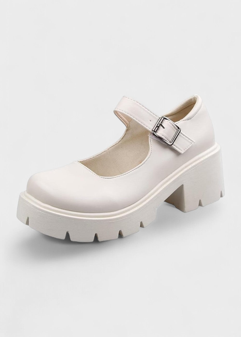 Bonnie - Oxfords Scarpe con Tacco in Pelle Verniciata Nera Stivaletti