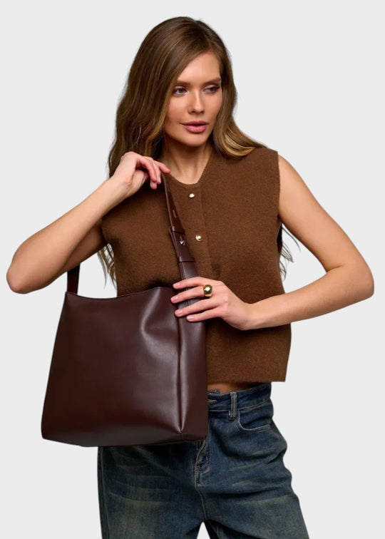 Borsa in pelle Julia + 1 pochette gratuita