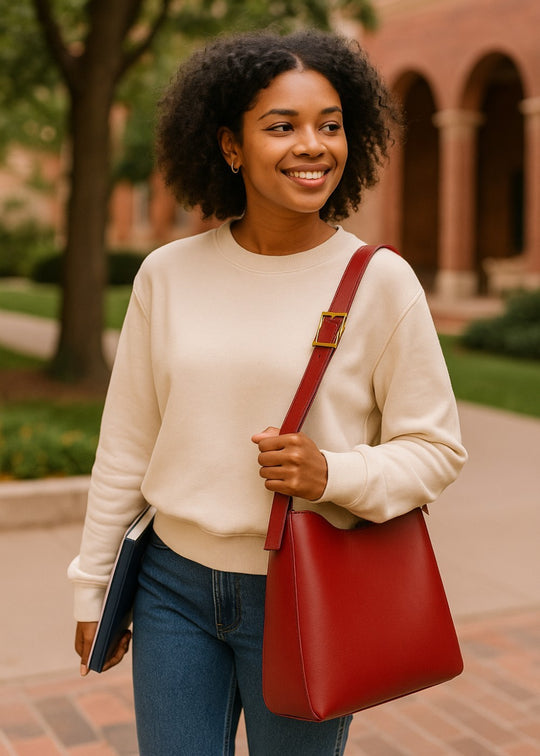 Borsa in pelle Julia + 1 pochette gratuita