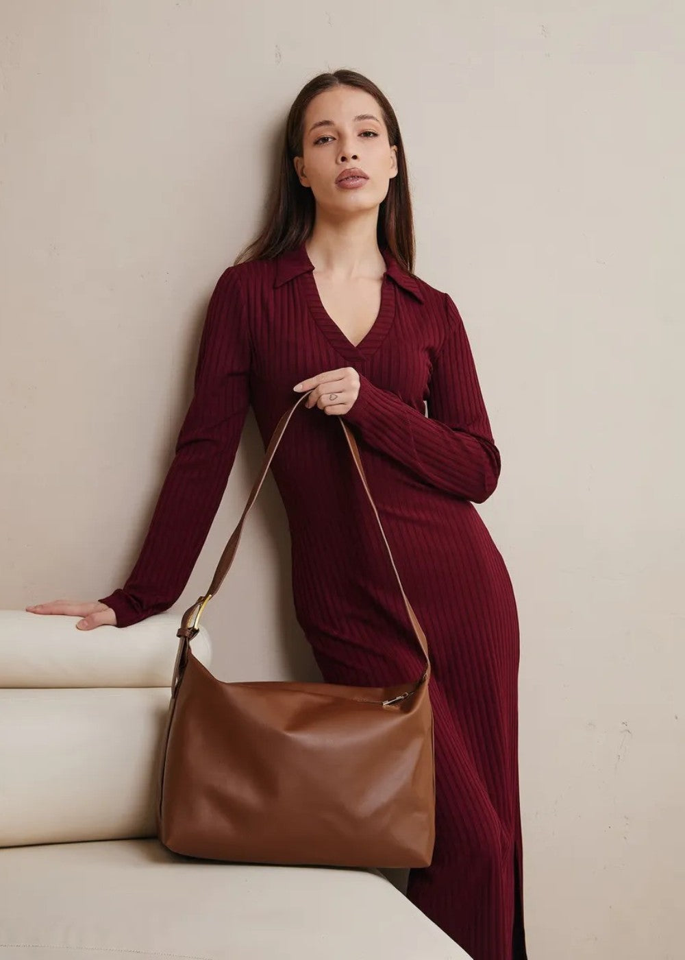 Borsa in pelle Julia + 1 pochette gratuita